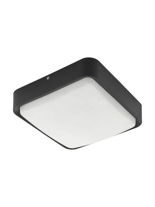 Eglo Piove Πλαφονιέρα Οροφής Εξωτερικού Χώρου με Ενσωματωμένο LED σε Μαύρο Χρώμα 97295