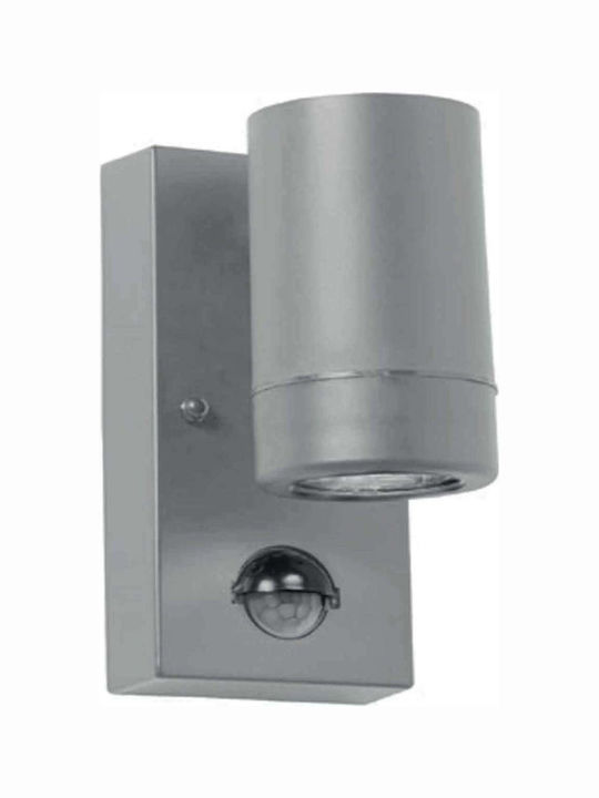 Aca Waterproof Wall-Mounted Spot for Outdoor IP65 GU10 Silver