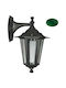 Aca Wall-Mounted Outdoor Lantern IP44 E27 Green