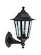 Aca Wall-Mounted Outdoor Lantern IP44 E27 Black