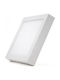 Eurolamp Square Recessed LED Panel 16W with Warm White Light 20x20cm