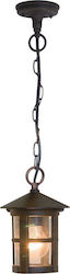 Viokef Skiathos Outdoor Hanging Ceiling Light E27 in Brown Color 4088600