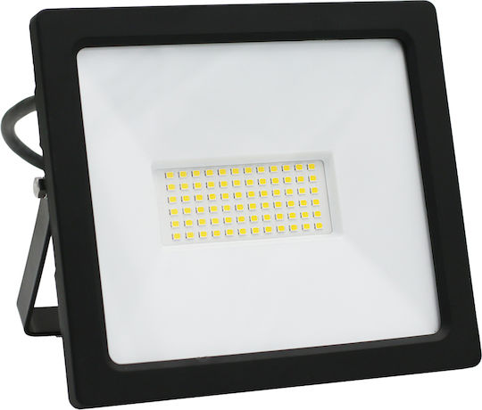 Adeleq Στεγανός Προβολέας LED 50W Φυσικό Λευκό 4000K IP65