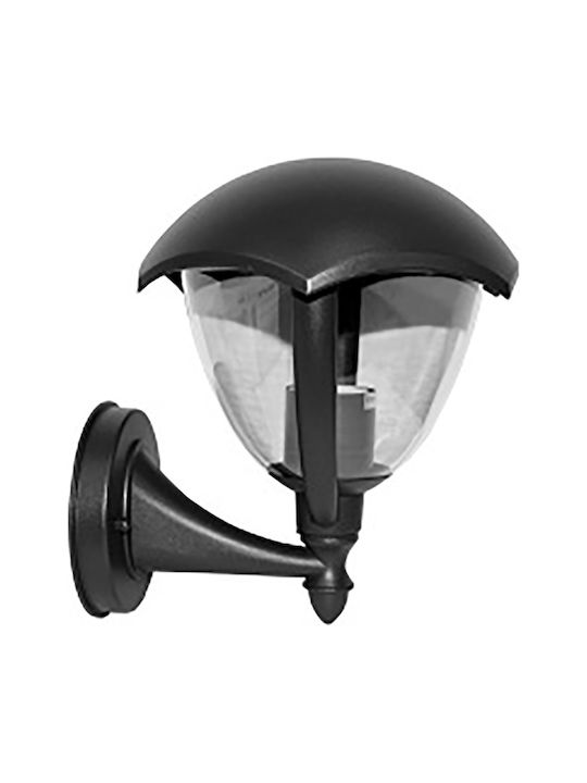 Adeleq Wall-Mounted Outdoor Lantern IP44 E27 Black