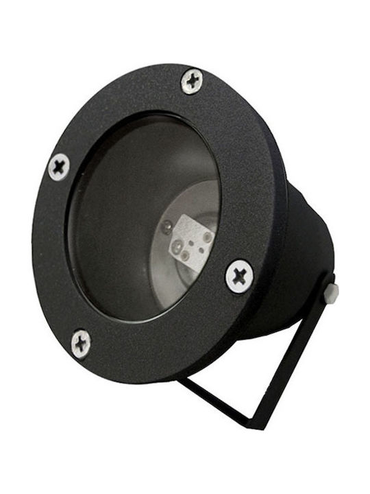 Adeleq Lampa de podea Proiector LED pentru exterior IP65 Negru