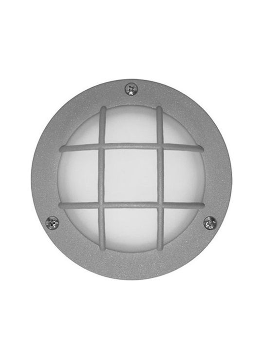 Adeleq Wandmontierte Schildkrötenleuchte für den Außenbereich IP54 mit Integrierte LED Gray