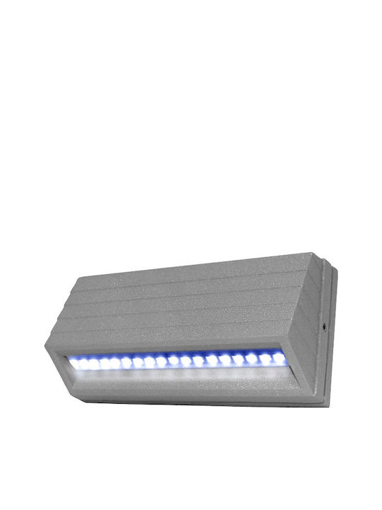 Adeleq Стенен Външен Плафон LED IP54 3.2W с Синя светлина 15x7εκ.
