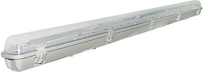 Adeleq Double-Ended Outdoor Lighting Batten T8 with 1 Slot for LED Lamp 120cm