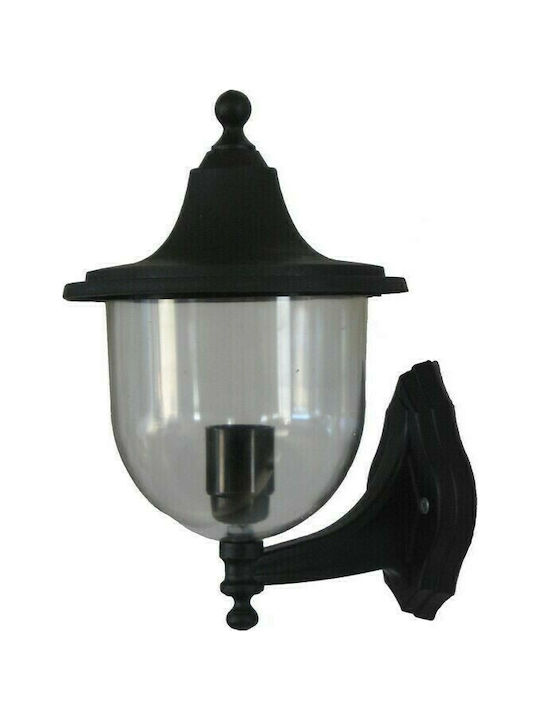 Heronia Wall-Mounted Outdoor Lantern IP23 E27 Black