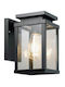 VK Lighting VK/03066/WA/B Wall-Mounted Outdoor Lantern E27 IP23 12.7x12.7x21.8cm