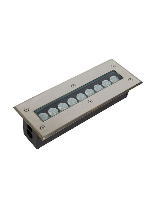 VK Lighting VK/02014R/W/30 Εξωτερικό Φωτιστικό LED Wall Washer 9W με Θερμό Λευκό Φως IP67 Γκρι