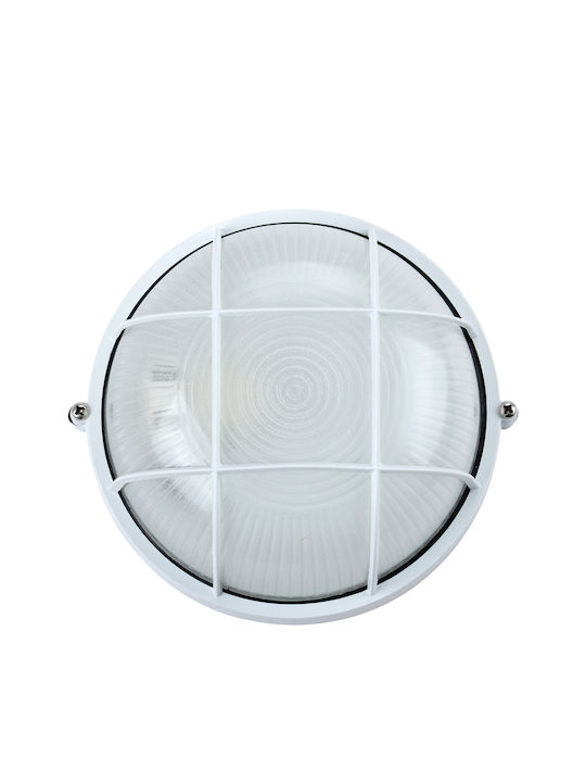 VK Lighting Wall-Mounted Outdoor Turtle Light IP44 E27 White