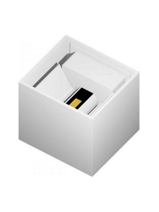 Spot Light Wall-Mounted Outdoor Spot Light LED IP44 3W with Natural White Light Double Beam 10x10x10εκ.