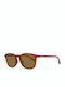 Benetton Men's Sunglasses with Burgundy Plastic Frame and Green Lens BE960S 06