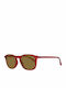 Benetton Men's Sunglasses with Burgundy Plastic Frame and Green Lens BE960S 06