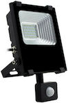 Spot Light Στεγανός Προβολέας IP65 Ισχύος 10W με Αισθητήρα Κίνησης και Θερμό Λευκό Φως σε Μαύρο χρώμα 5438