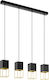 Eglo Montebaldo Pendant Chandelier Rail for 4 Bulbs GU10 Black