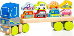 Cubika Vehicle Truck With 8 Cars made of Wood for 18++ Months