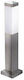 Aca Outdoor Floor Lamp Kleine Post IP45 for E27 Bulb Silber