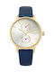 Daisy Dixon Mia Γυναικείο Ρολόι 36mm Χρονογράφος Μπαταρίας με Μπλε Δερμάτινο Λουράκι