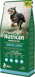 Nutrican Junior Large 15kg Hrană Uscată pentru Cățeluși cu Porumb și Pui