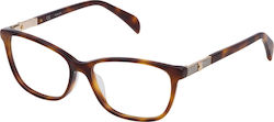 Tous Plastic Eyeglass Frame Brown Tortoise TO987 752