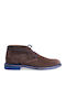 Damiani 403 Men's Suede Boots Brown