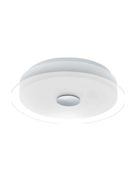 Eglo Parell Modern Metallic Ceiling Mount Light with Integrated LED in White color