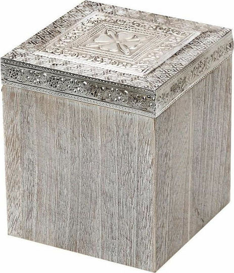 Espiel Διακοσμητικό Κουτί Ξύλινο Μπεζ 12x12x14.3cm Espiel Διακοσμητικό Κουτί Ξύλινο Μπεζ 12x12x14.3cm