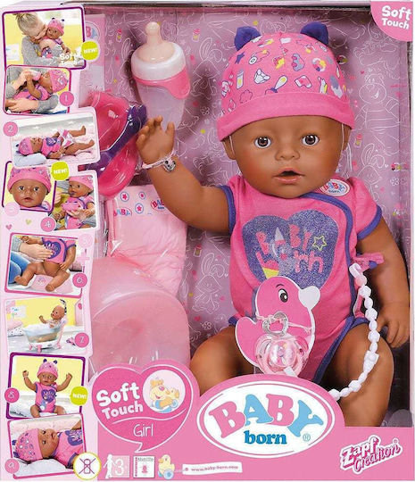 ZAPF Creation Baby Born Soft Touch Girl Brown Eyes 3 43 824382 Skroutz.gr