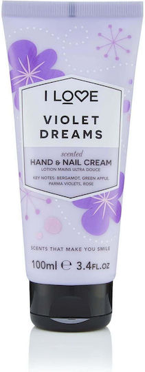 I Love Cosmetics Scented Moisturizing Hand & Nail Cream Violet Dreams 100ml