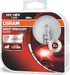 Osram Lampen Auto Night Breaker Silver H1 Halogen 12V 55W 2Stück