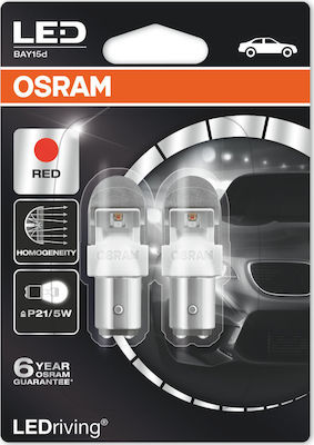 Osram Λάμπες Αυτοκινήτου LEDriving Premium Red P21/5W-BAY15D-1157 LED Κόκκινο 12V 2W 2τμχ