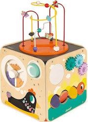 Janod Activity Cube Maxi Looping Multi Activities made of Wood with Sounds for 0++ Months