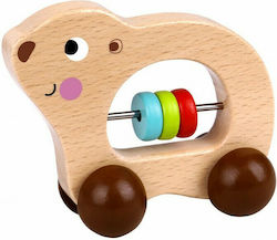 Tooky Toys Push Along Τρεχαλίτσα Αρκούδα made of Wood for 6++ Months