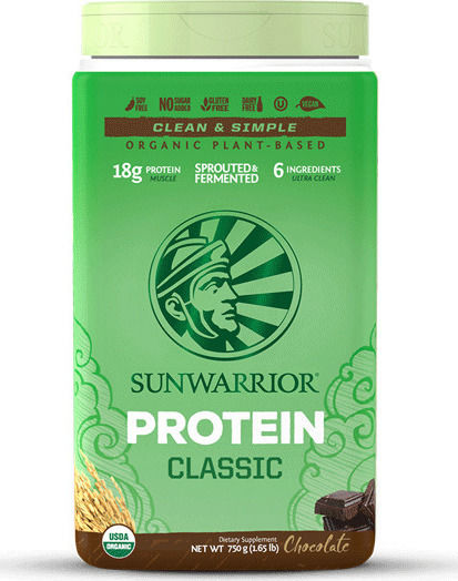Sunwarrior Classic Brown Rice Protein Organic Gluten & Lactose Free with Flavor Chocolate 750gr
