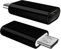 Powertech Μετατροπέας micro USB male σε USB-C female OTG (CAB-UC020)