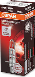 Osram Lămpi Autoturismului Super Bright Premium / Super Bright - Off-Road H1 Halogen 6000K Alb rece 12V 100W 1buc