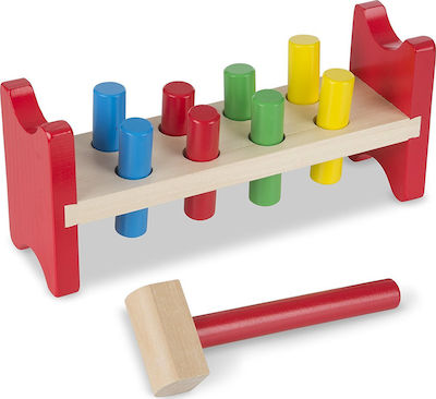 Melissa & Doug Hammer-Spielzeug Hammer and Peg Toy aus Holz für 24++ Monate