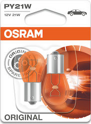 Osram Λάμπες Αυτοκινήτου Original PY21W-BAU15s Πορτοκαλί 12V 21W 2τμχ