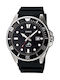 Casio Classic Ανδρικό Ρολόι 44mm Μπαταρίας με Μαύρο Καουτσούκ Λουράκι