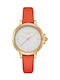 Ted Baker Beth Uhr mit Orange Lederarmband