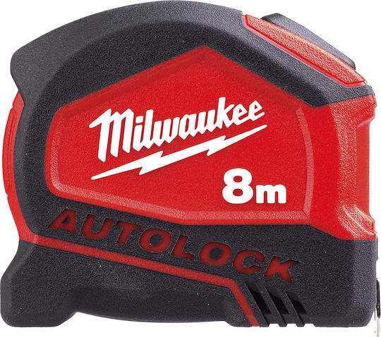 Milwaukee Autolock Tape Measure with Auto-Rewind 25mm x 8m