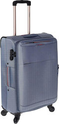 Diplomat The Athens Collection 6040 Medium Travel Suitcase Fabric Blue with 4 Wheels Height 68cm.