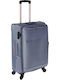 Diplomat Medium The Athens Collection Medium Fabric Blue Suitcase With 4 Wheels Height 68cm