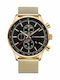 Curren Herrenuhr 44mm Batterie mit Metallarmband Gold / Black