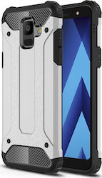 Hurtel Tough Armor Back Cover Σιλικόνης Ανθεκτική Ασημί (Galaxy A6 2018)