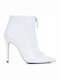 Sante Women's Patent Leather Ankle Boots with High Heel White