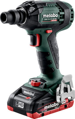 Metabo SSW 18 LTX 300 BL Brushless Impact Wrench Battery 18V 2x4Ah with Socket 1/2" & Hex