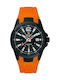 Swiss Alpine Military by Grovana Watch Battery with Orange Rubber Strap 7058.1879SAM